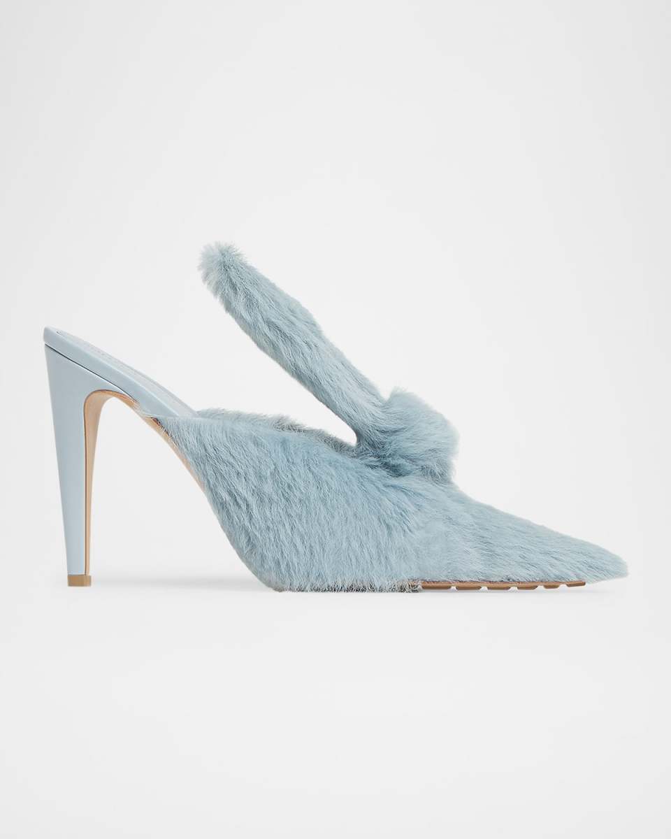 Knotted Calf Hair Mule Pumps